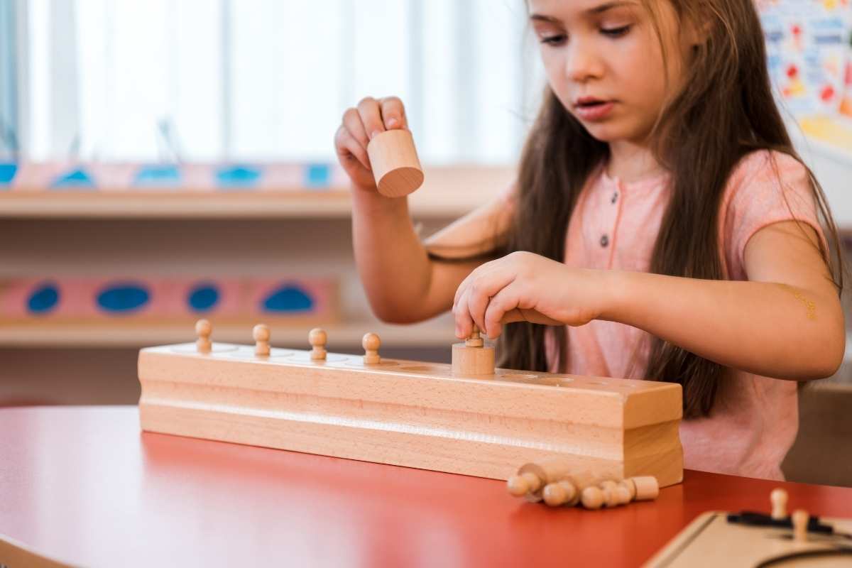Montessori child learning at The Children's Corner childcare centre in Howick, Auckland (1)